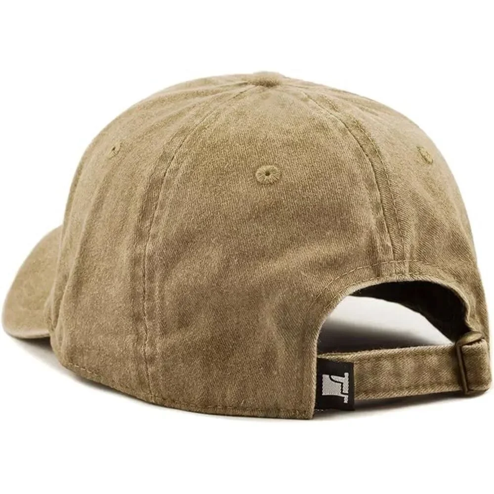 Unisex Tan 100% Cotton Pigment Adjustable Size Classic Baseball Six Panel Cap